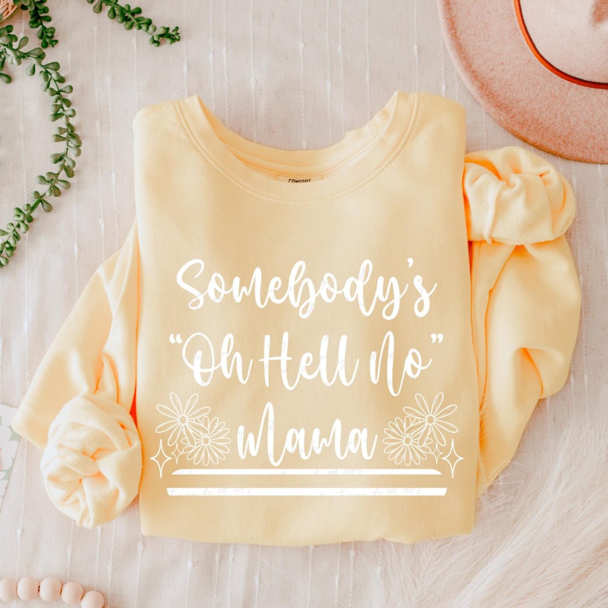 Somebody’s “oh hell no” mama WHITE (VIRGO) 90721 DTF transfer