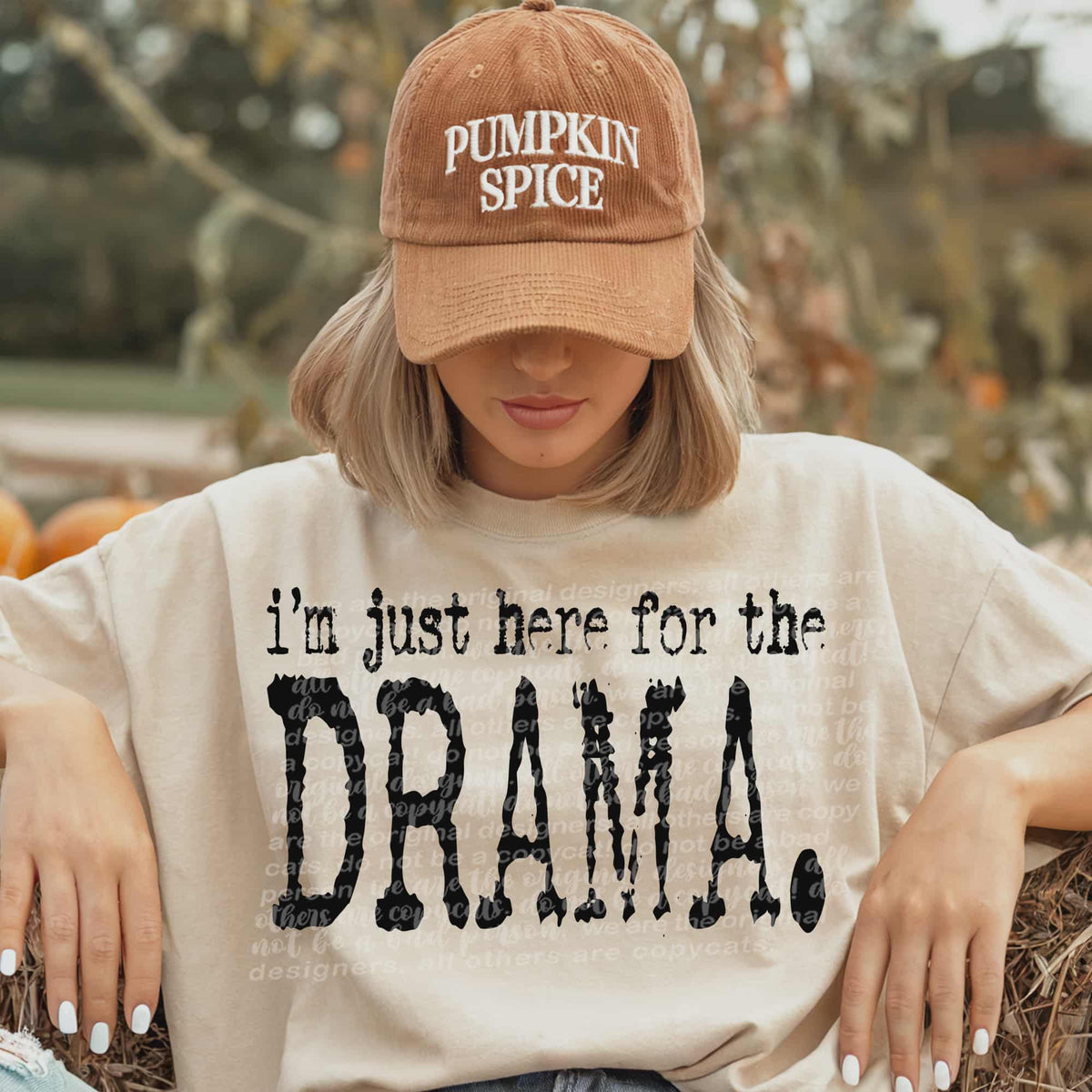 Here for the drama black font (TTD) DTF transfer