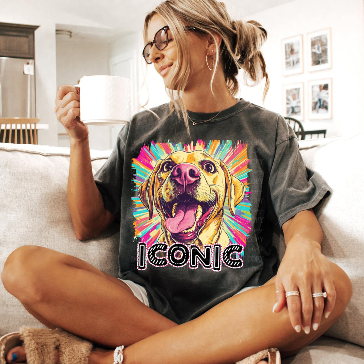 Iconic yellow lab (TTD) 95849 DTF transfer