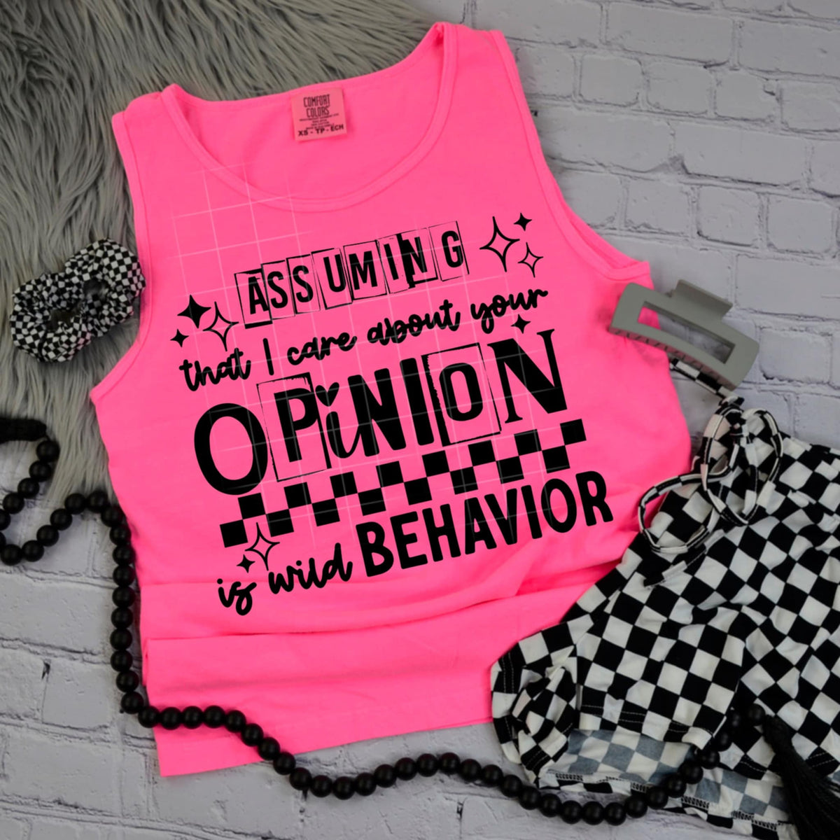 Assuming I care about your opinion is wild behavior BLACK (CSC) 98307 DTF transfer