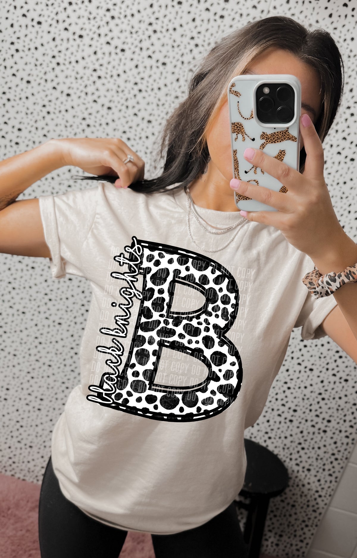 Dalmatian Mascot Letters black knights 30880 DTF transfers
