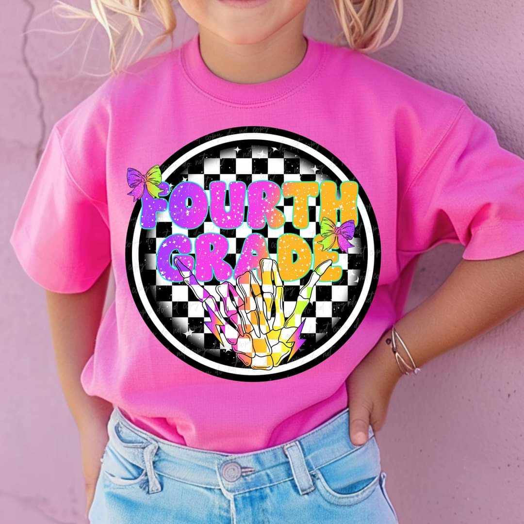 Fourth grade skellie hand circle GIRL (VIRGO) 50173 DTF transfer