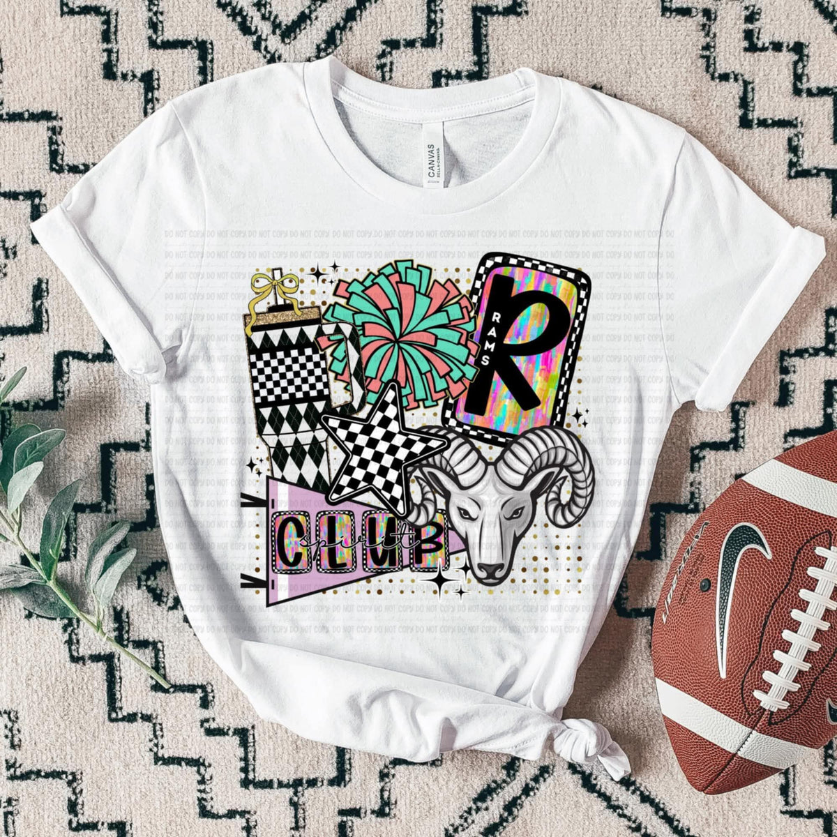 Rams Club Spirit Collage SSD 112833 DTF transfer