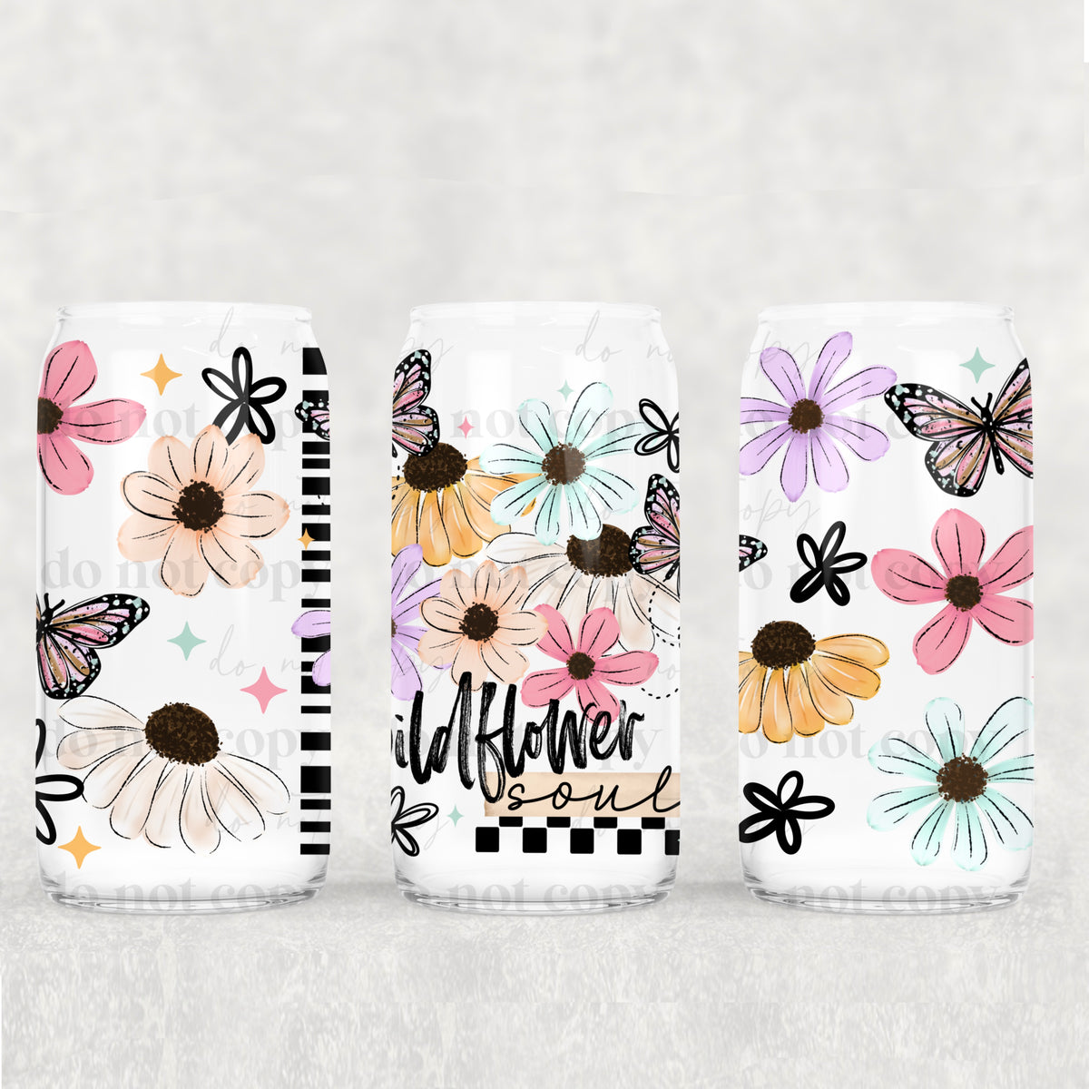 Wildflower Soul w/ butterflies (CSC) UV DTF WRAP