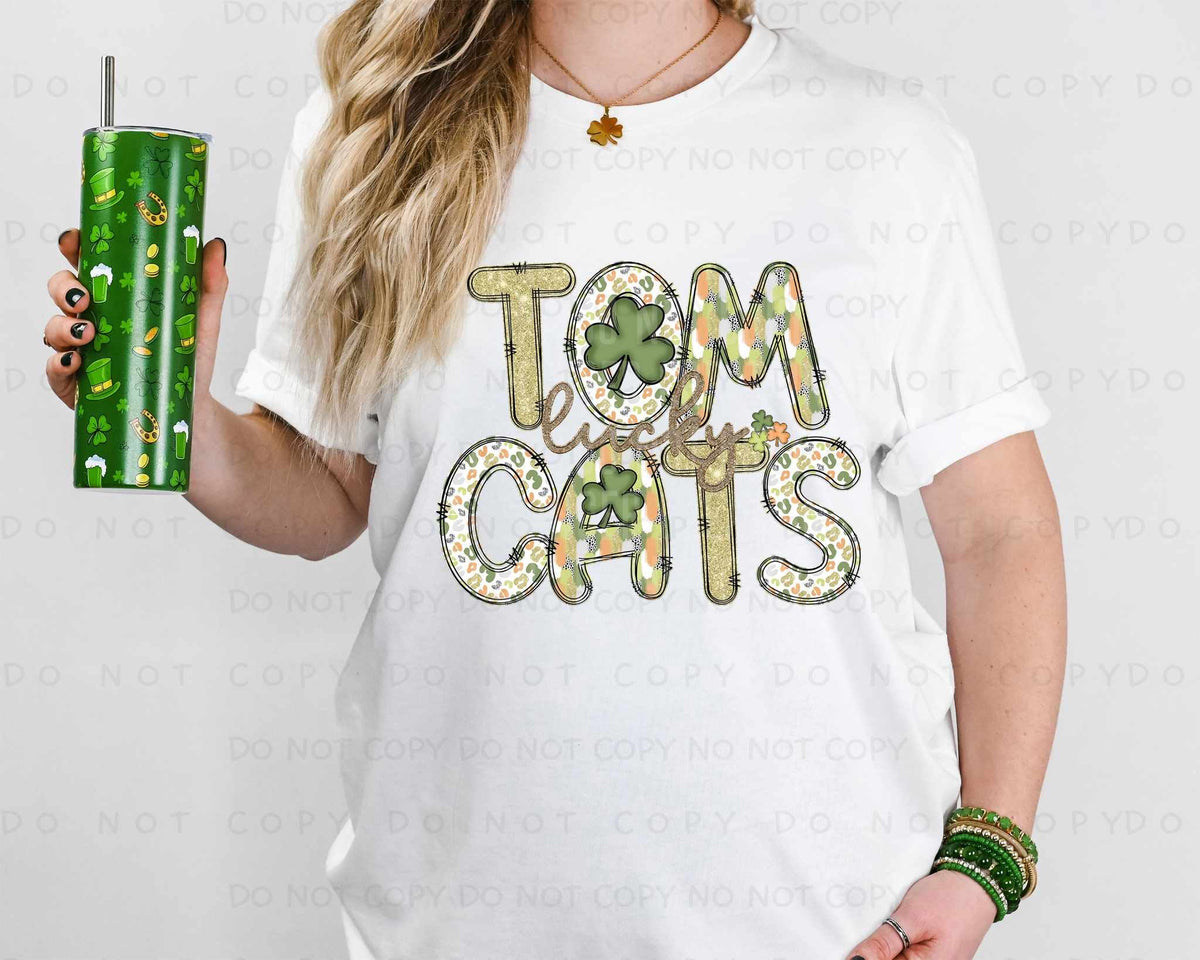 Lucky tomcats st Patrick patterns (caplinger) 82492 DTF transfer
