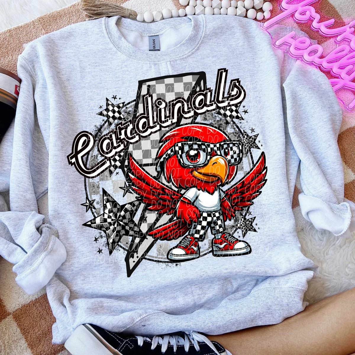 Cardinals open wings lightning bolt (CITY) 52495 DTF transfer