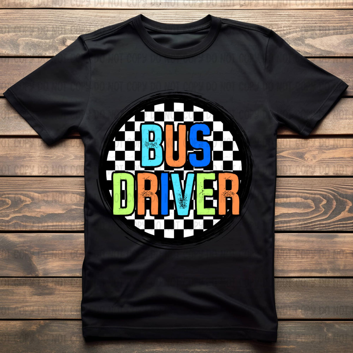 Bus driver retro circle BOY 106594 DTF transfer