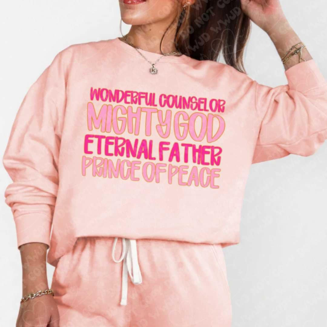 Mighty God Pink (Vehement) DTF transfer