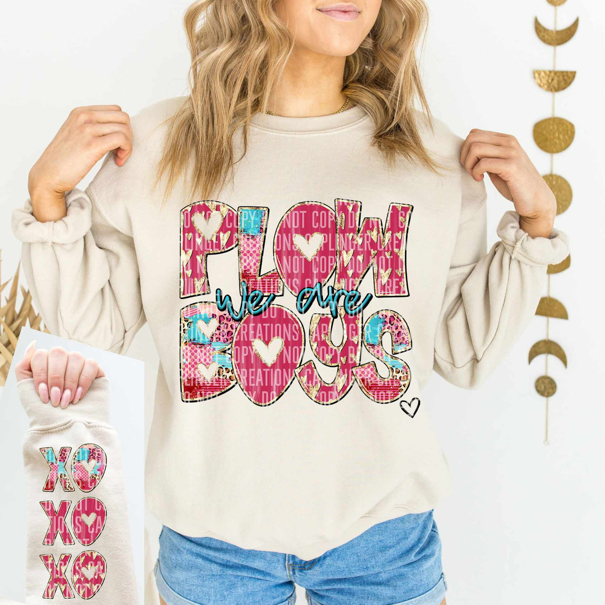 We are plow boys valentine filled FRONT (caplinger) 75113 DTF transfer