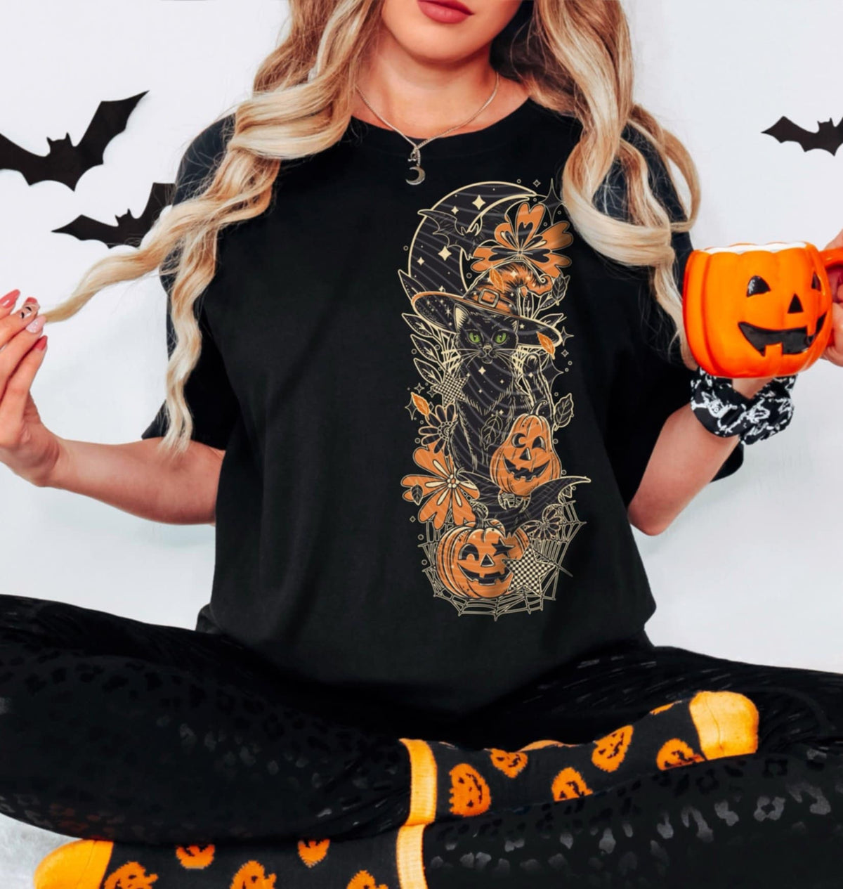 Black Cat side piece (ag) DTF transfer