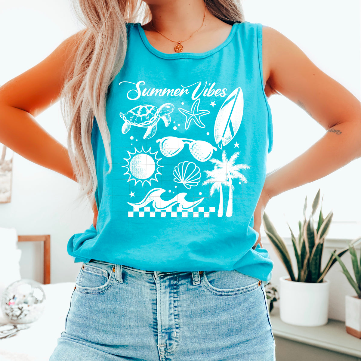 Summer Vibes WHITE (CSC) DTF transfer