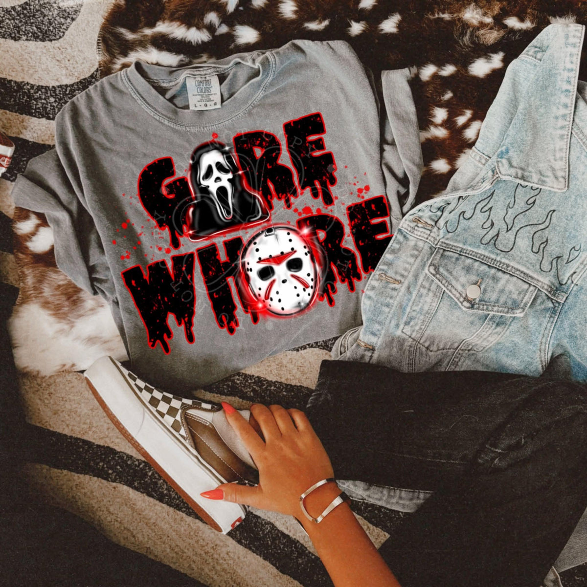Gore Whore masks (lyttle) DTF transfer