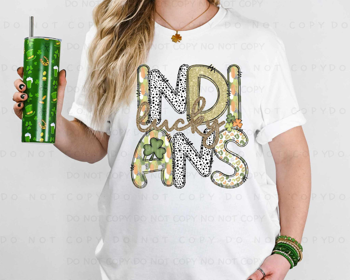 Lucky Indians st Patrick patterns (caplinger) 82457 DTF transfer