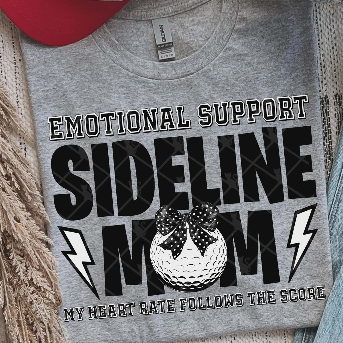 Sideline Mom Golf with bow (Ttd) DTF Transfer