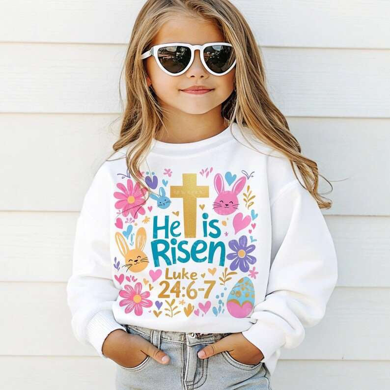 He is risen yellow cross 84340 DTF transfer