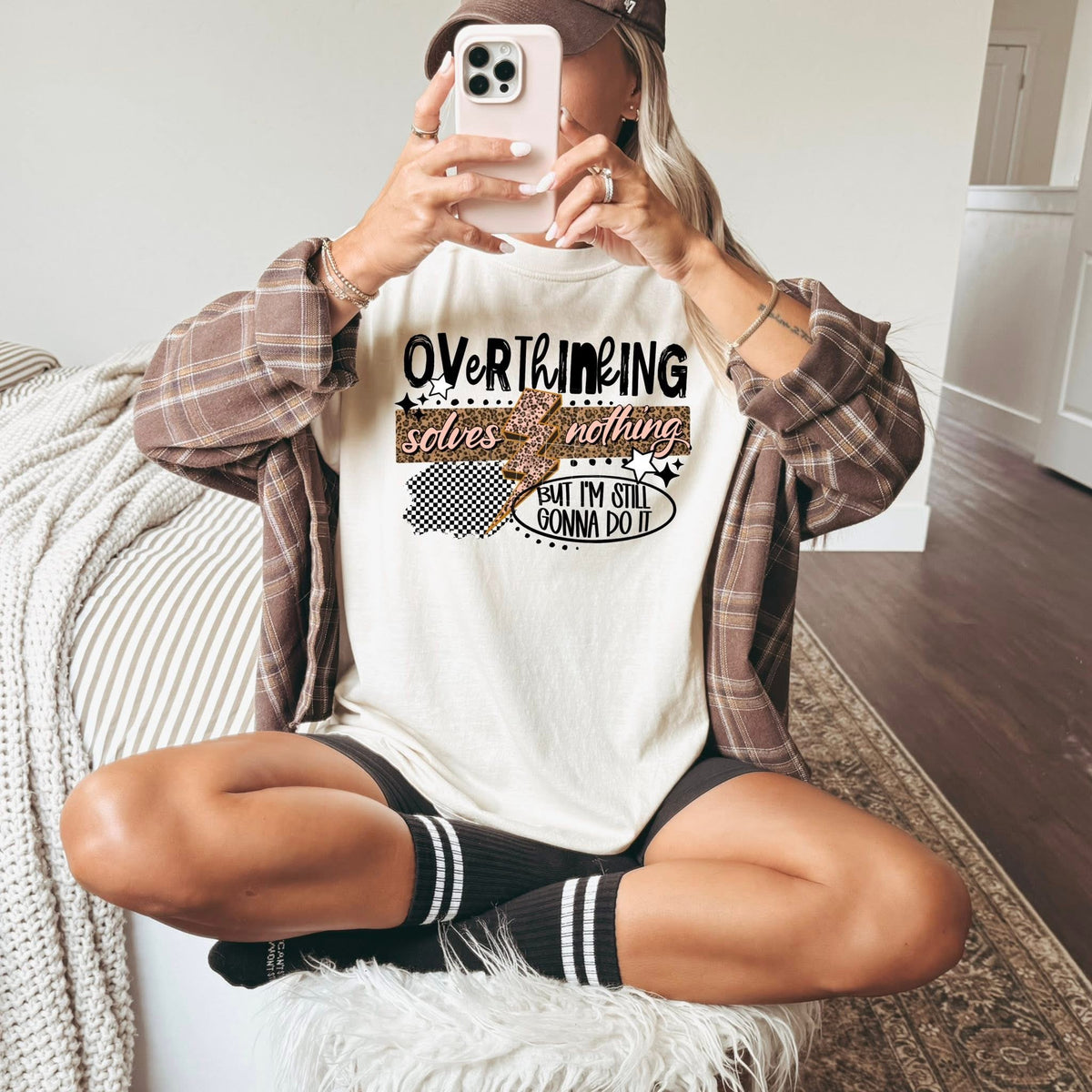Overthinking solves nothing (black) CSC DTF Transfer