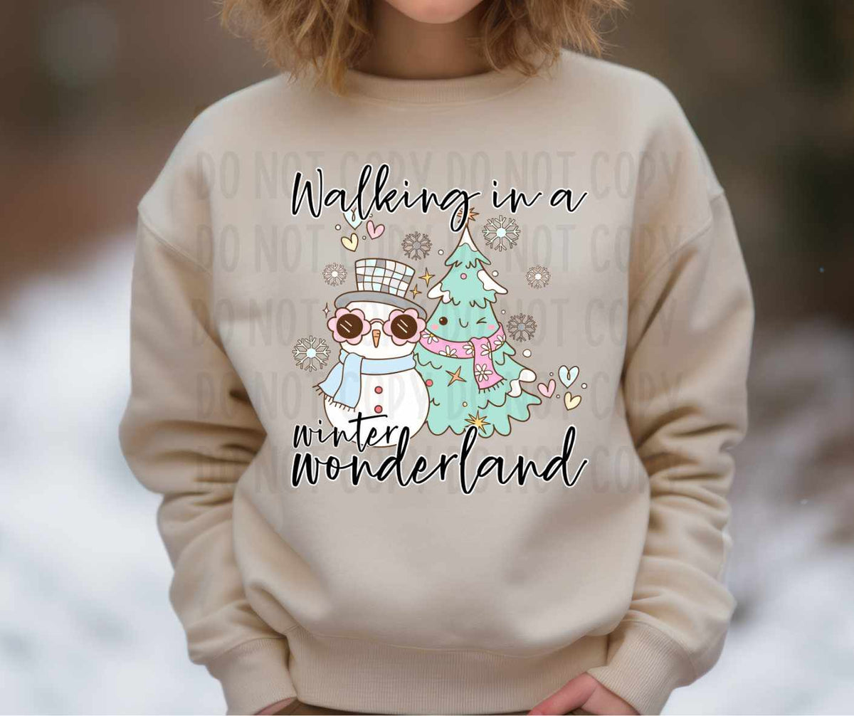 Walking in a wintery wonderland 65284 DTF transfer