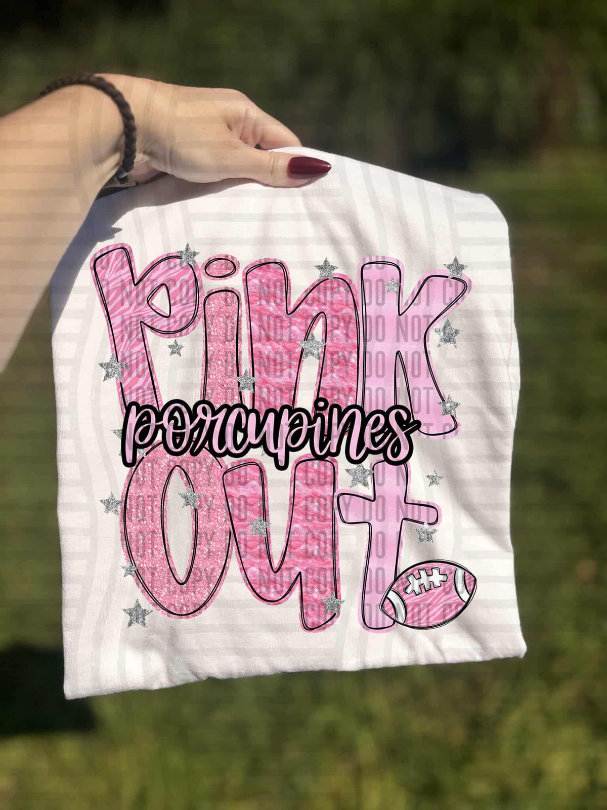 Pink out sparkles Porcupines (Caplinger) DTF transfer