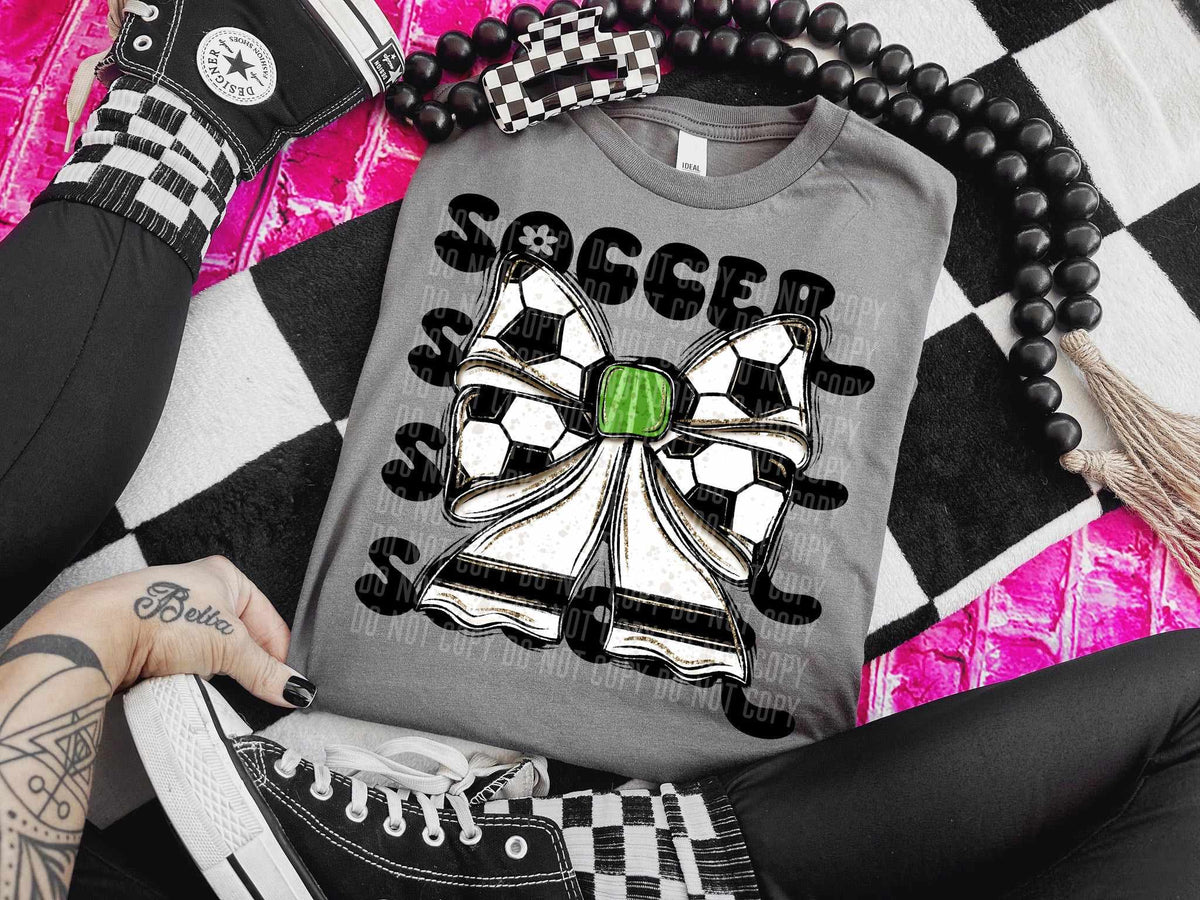 Soccer stacked bow (caplinger) 52919 DTF transfer