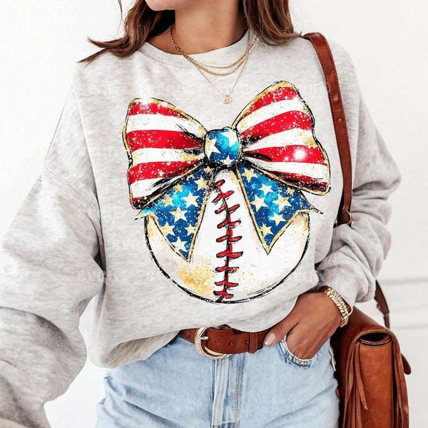 Patriotic bow with ball 84316 DTF transfer