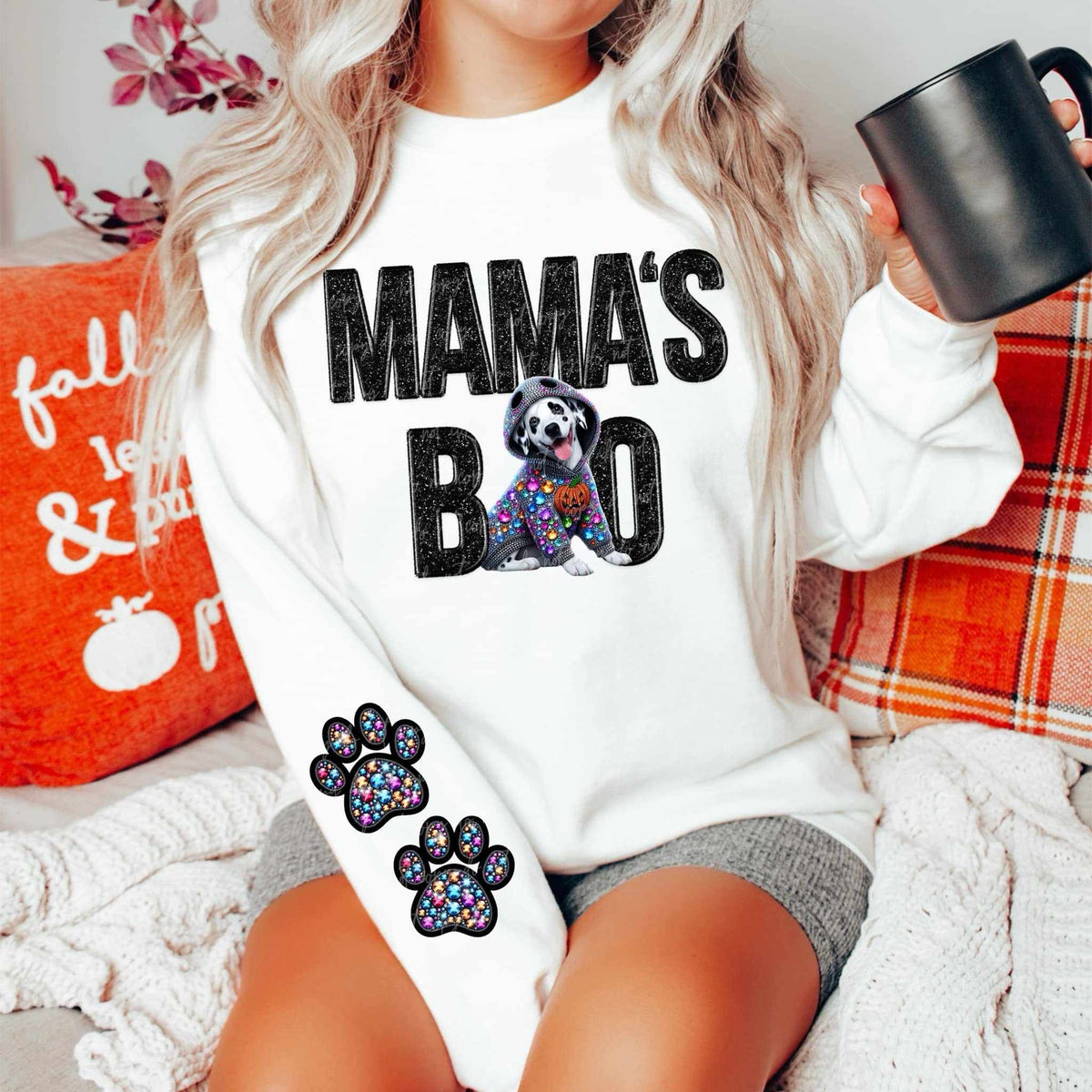 Mamas boo Dalmatian FRONT ONLY 52896 DTF transfer