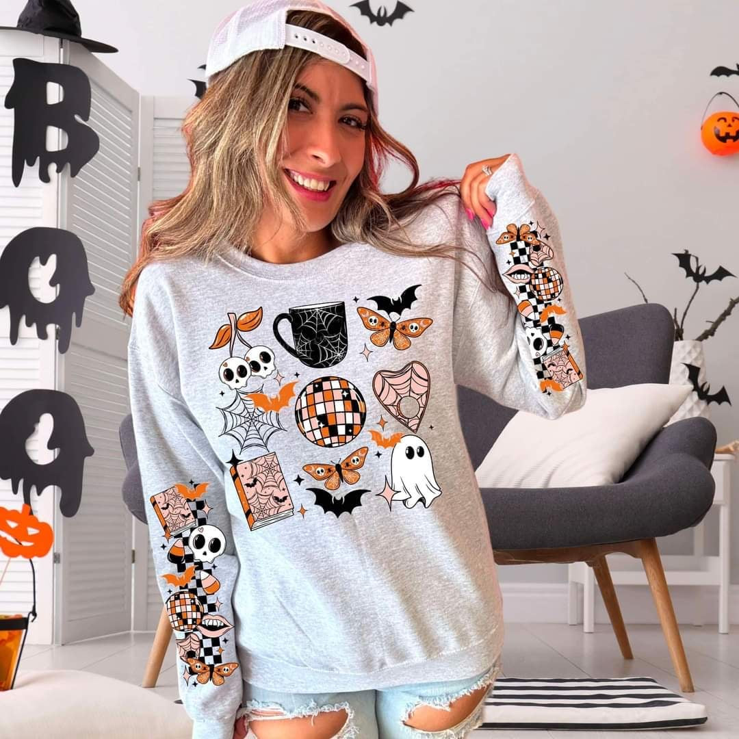 Groovy Halloween items FRONT ONLY (CSC) 52686 DTF transfer