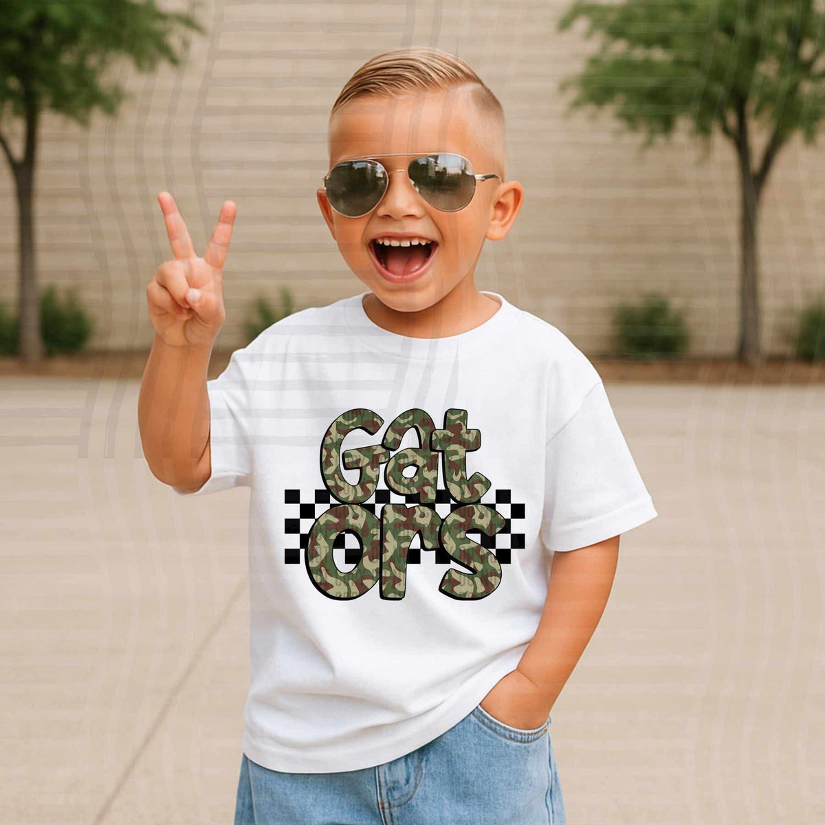 Gators Camo checkered mascots (Caplinger) DTF transfer