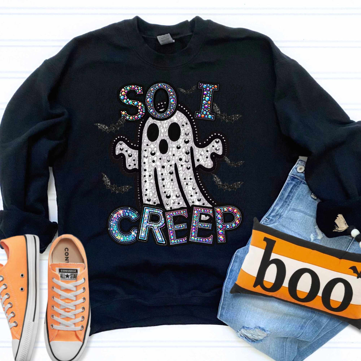 So I creep rhinestone ghost (CITY) 55905 DTF transfer