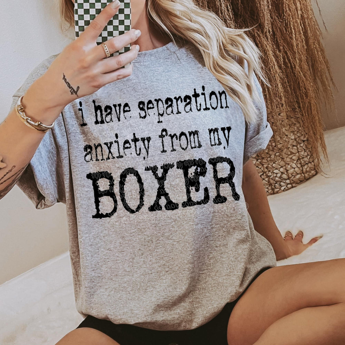 I have separation anxiety from my boxer (TTD) 87937 DTF transfer