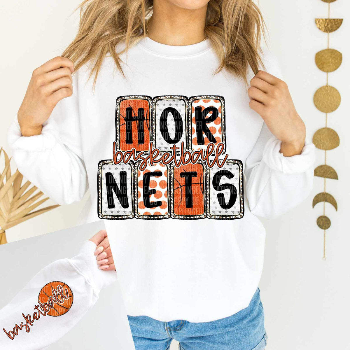 Hornets Basketball FRONT (Caplinger) 82852 DTF transfer