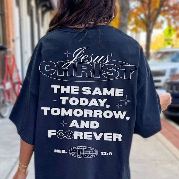Jesus Christ the same today tomorrow and forever white font (KARTA) 64006 DTF transfer