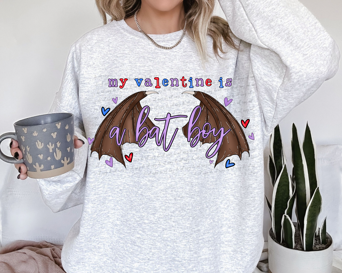 My valentine is a bat boy 56551 DTF TRANSFER