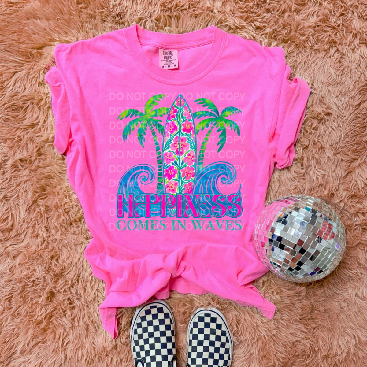 Happiness Comes In Waves (scg) DTF transfer