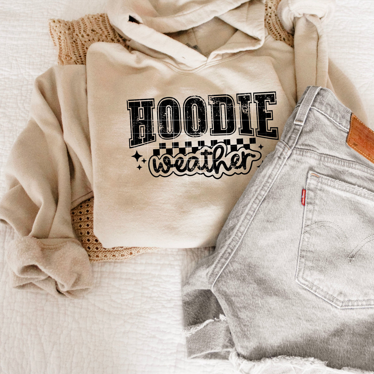 Hoodie Weather BLACK (CSC) DTF Transfer