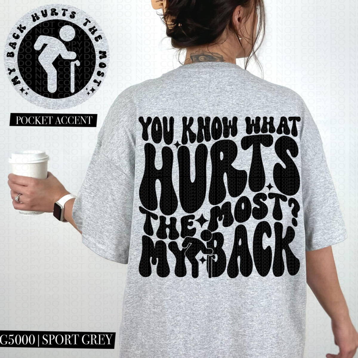 You know what hurts the most BLACK BACK (HW) 87317 DTF transfer