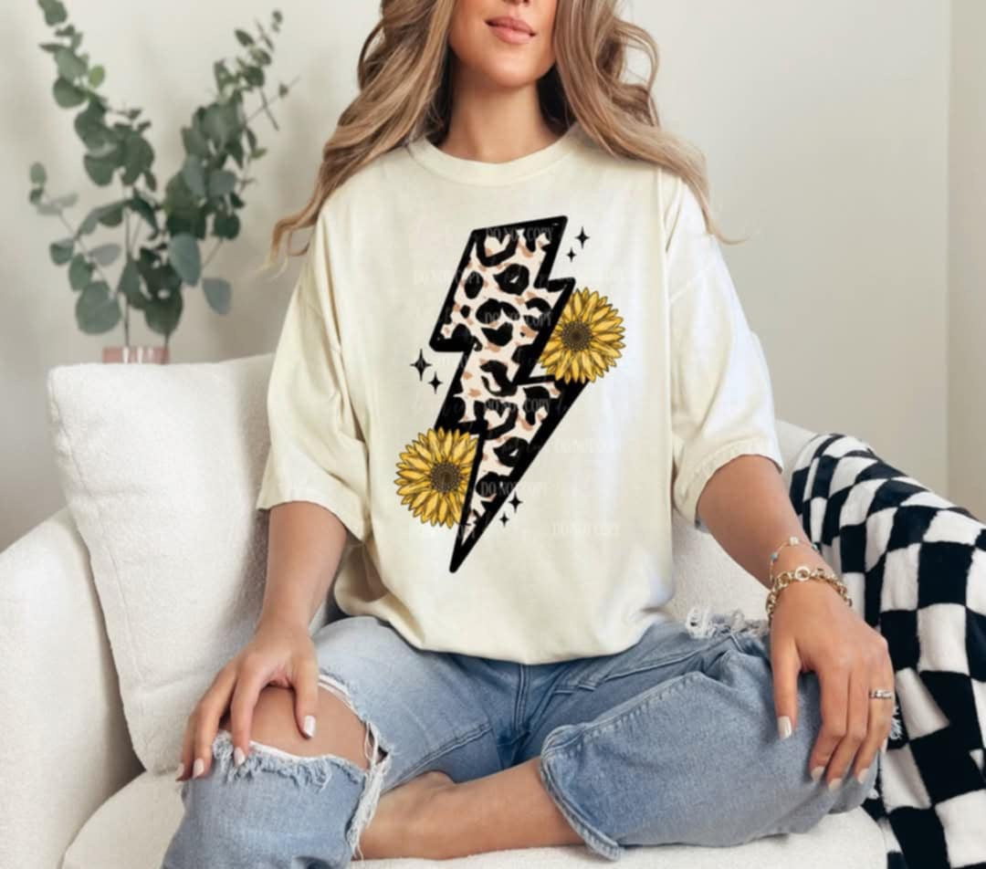 Leopard lightning bolt (40E) 96874 DTF transfer