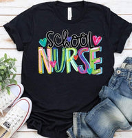 School Nurse (cherry words s&g) 30805 DTF transfers