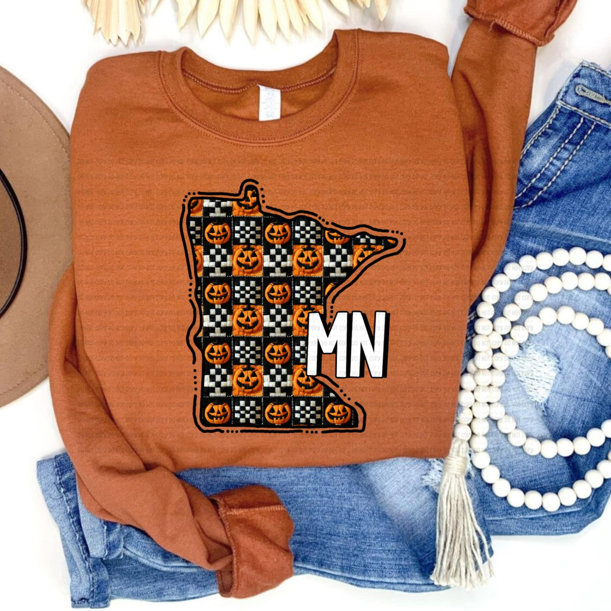 Minnesota pumpkin checker REVEL DTF transfer