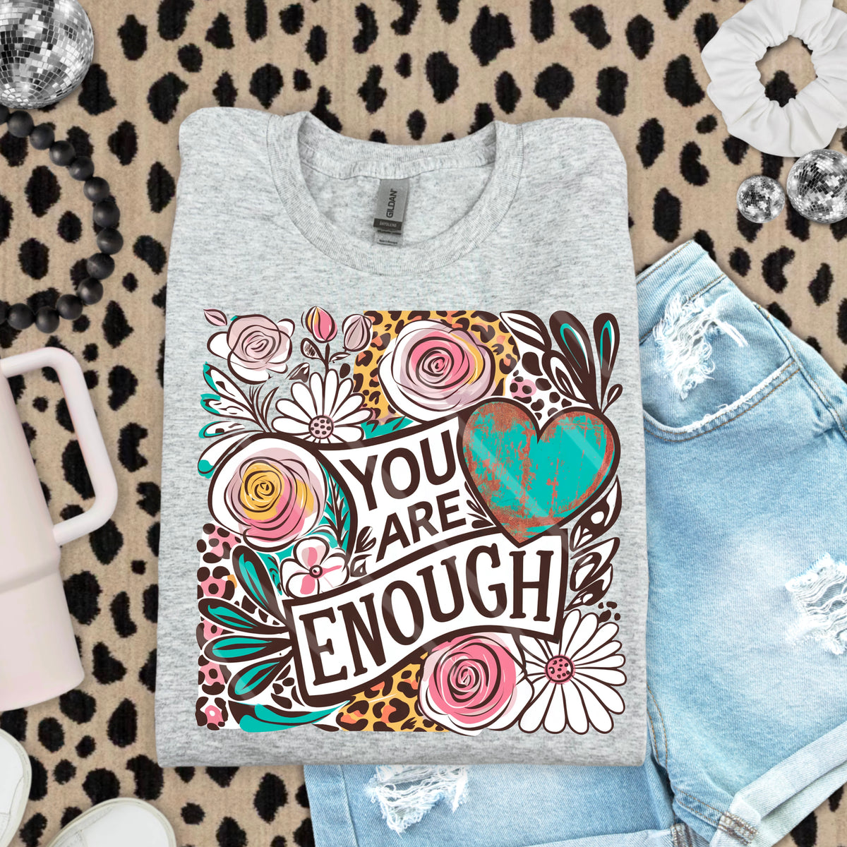 You Are Enough Abstract Collage 110867 DTF transfer