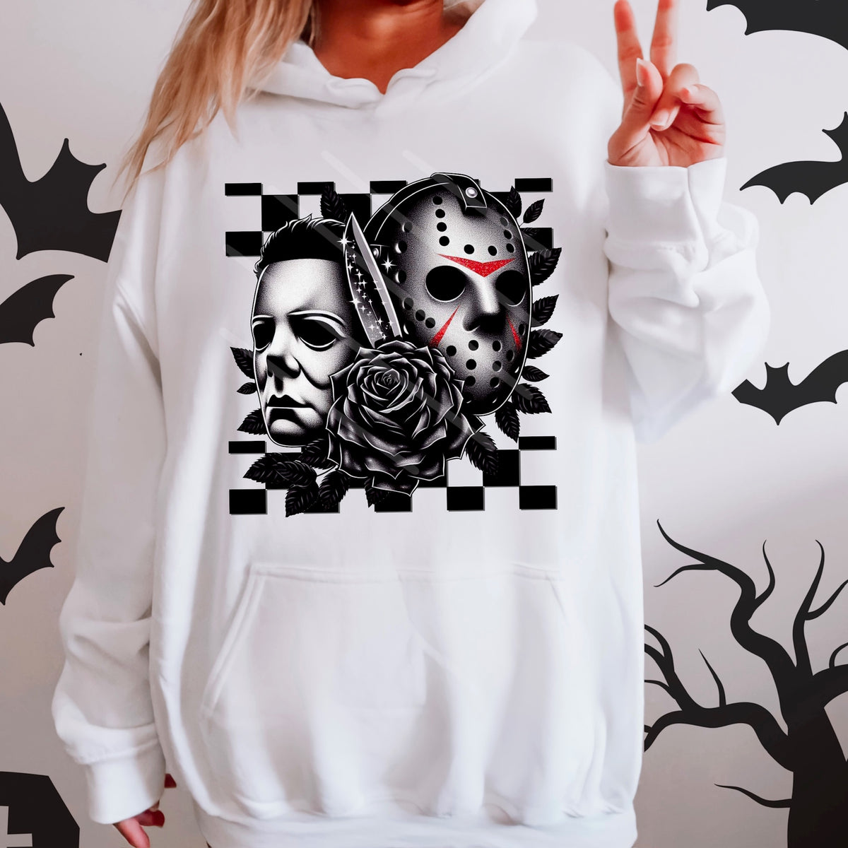 Mike & Mask checker square (chaos) 110250 DTF transfer