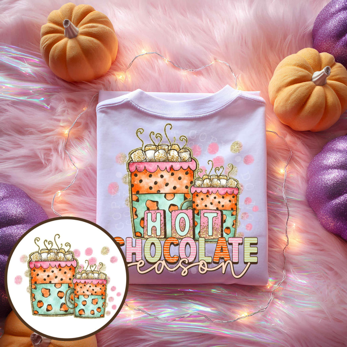 Hot chocolate season BACK 107112 DTF transfer