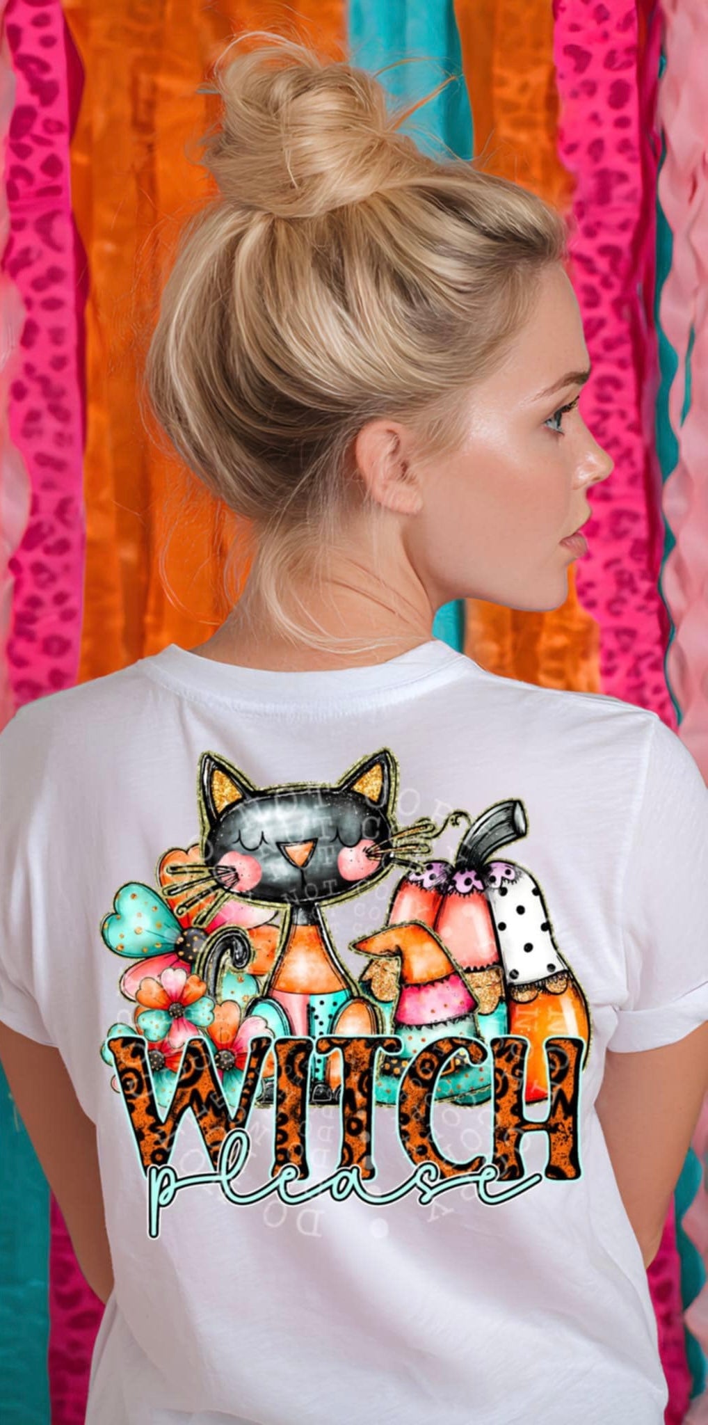 Witch please cats BACK 106284 DTF transfer