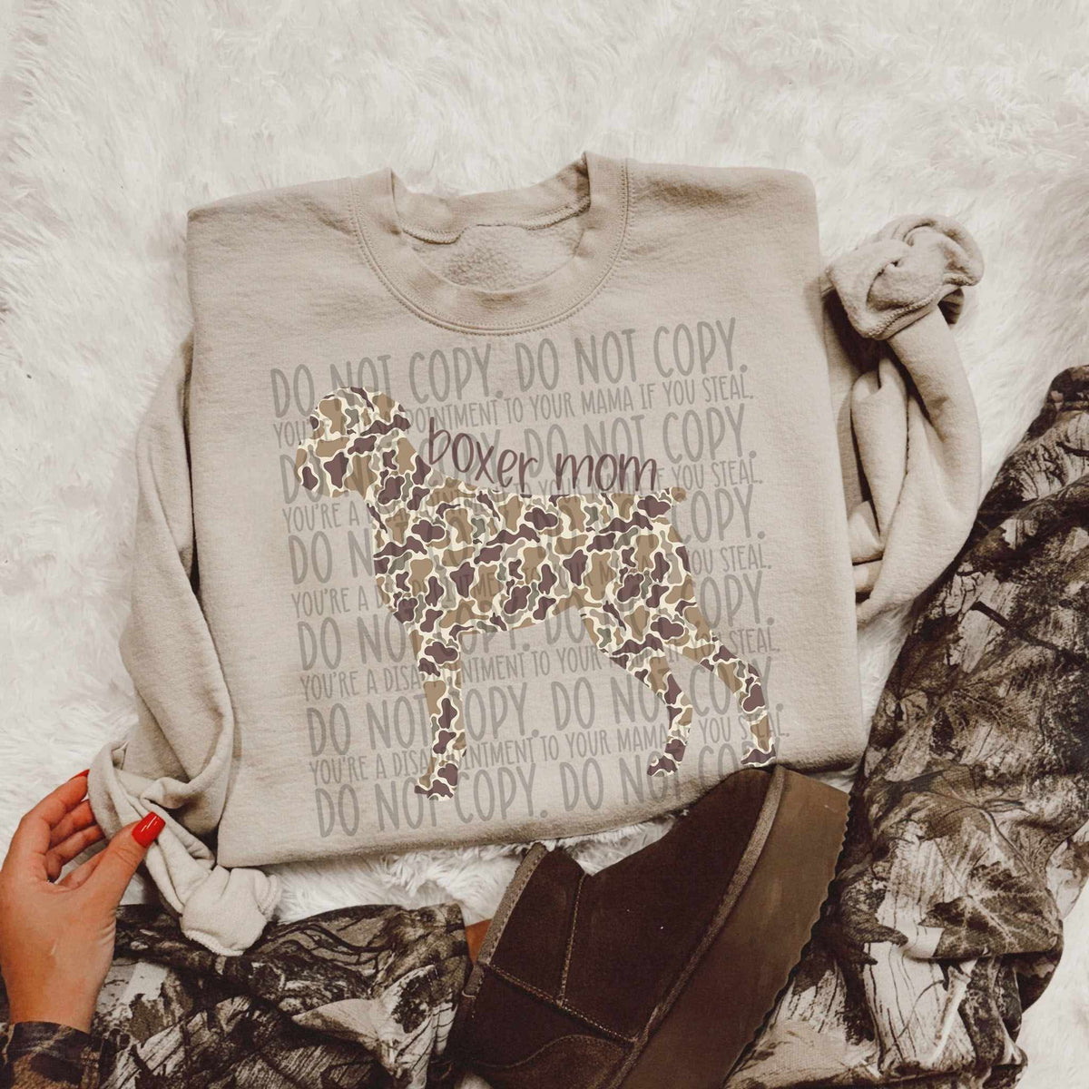 Boxer mom CAMO 1 (SWD) DTF transfer