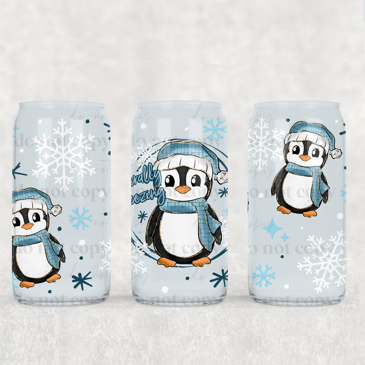 Freezing penguin (csc) UV DTF WRAP