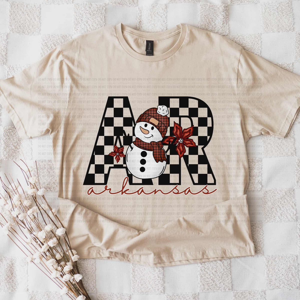 Akransas snowman checker (REVEL) DTF Transfer