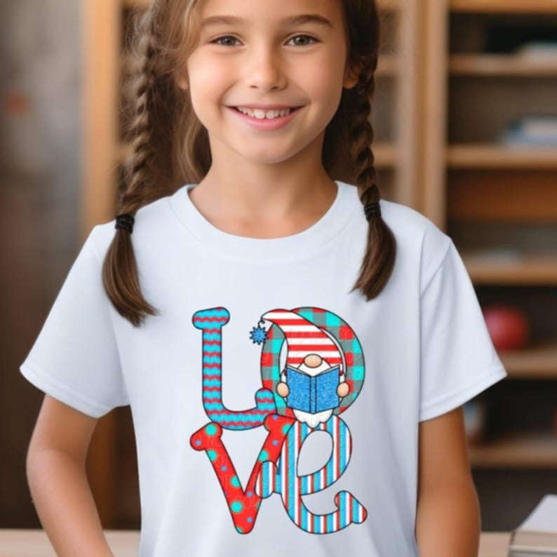 Love red and blue 85138 DTF transfer