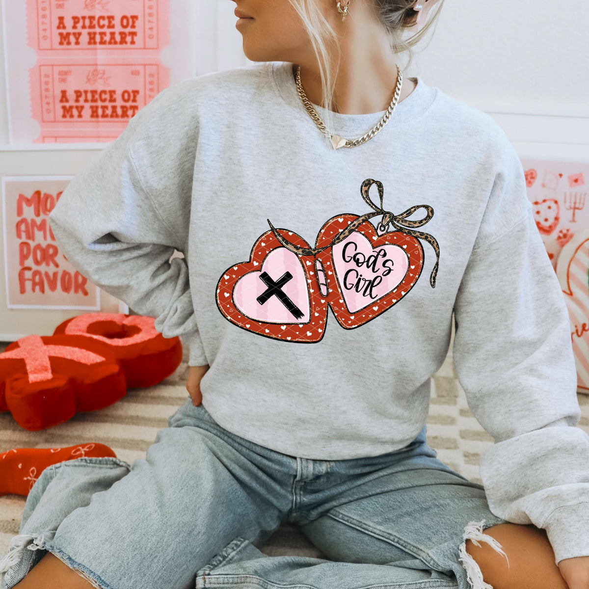 Gods girl hearts (SDD) DTF Transfer