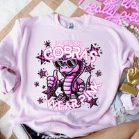 In October cobras wear pink mascot 60020 DTF transfer