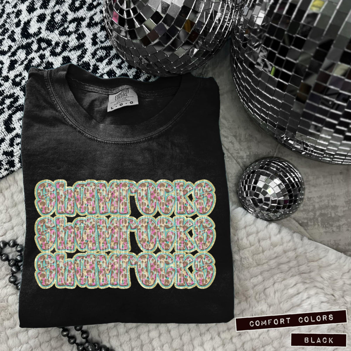 Shamrocks Leopard Stacked (Caplinger) 98544 DTF transfer