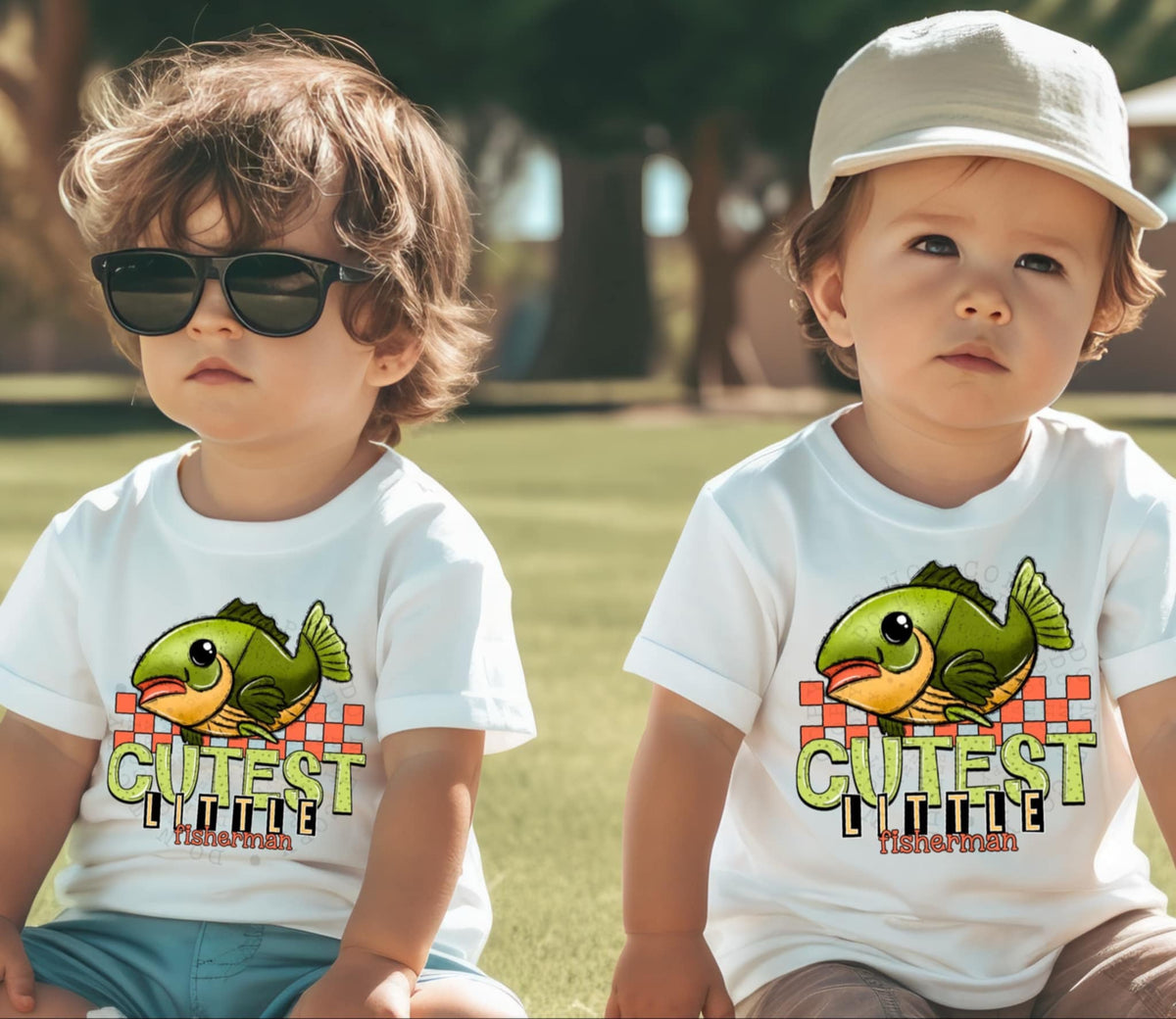 Cutest little fisherman 93320 DTF transfer